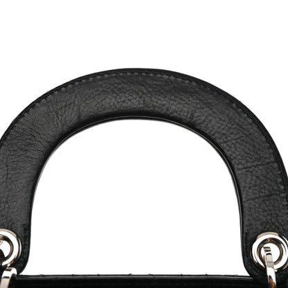 Christian Dior Calfskin Cannage Stitched Small Lady East West Lady Dior Black 16 of 16