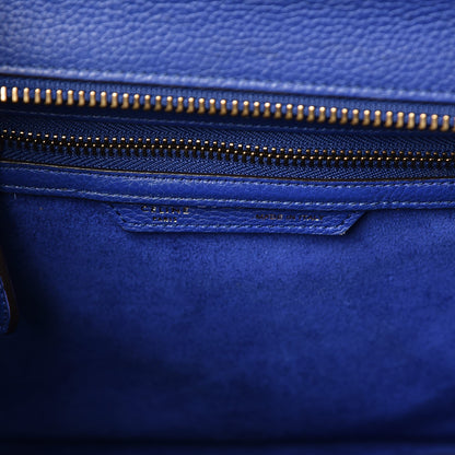 Celine Drummed Calfskin Micro Luggage Indigo 6 of 13