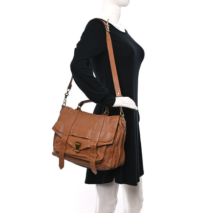 Proenza Schouler Lambskin Large PS1 Satchel Saddle 2 of 10