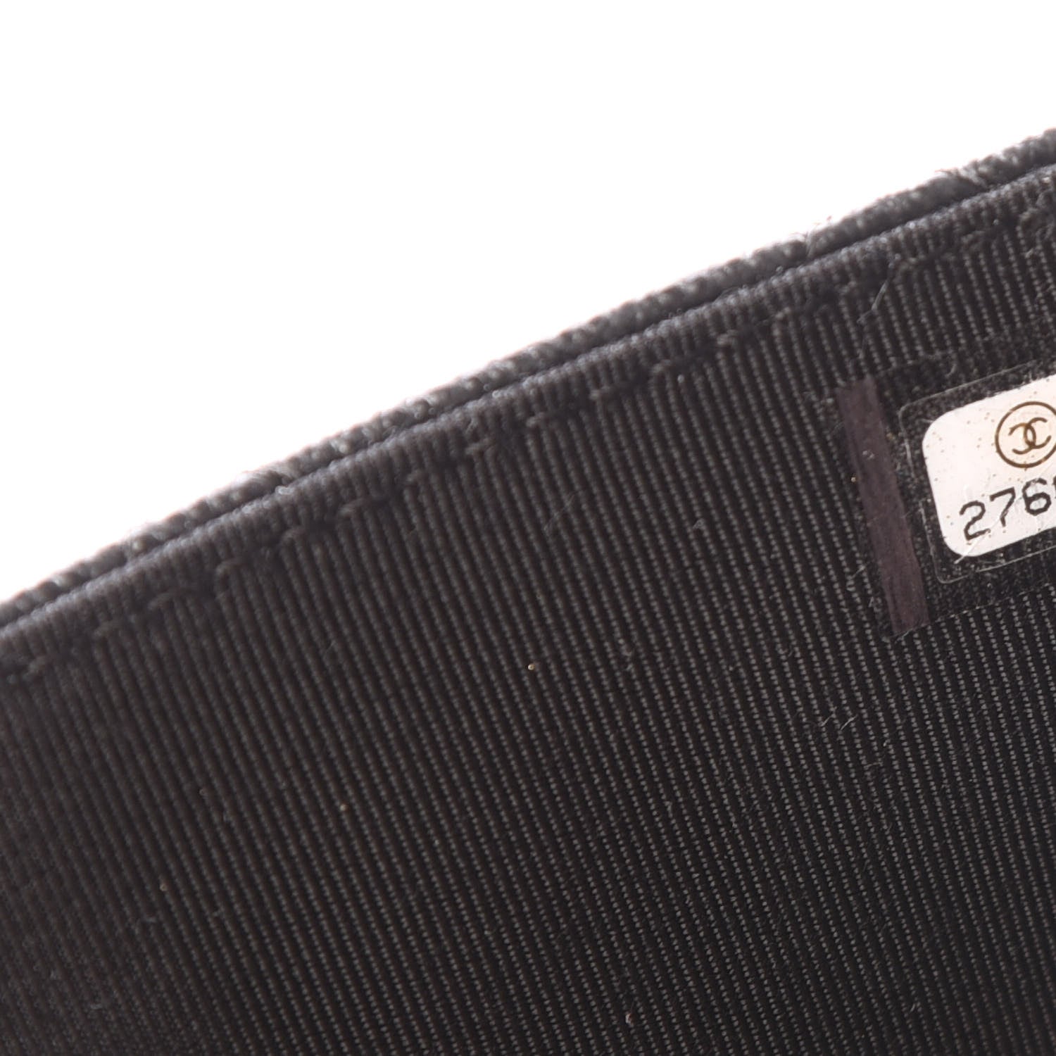 Chanel Caviar Quilted CC Box Strap Pouch Black 9 of 11