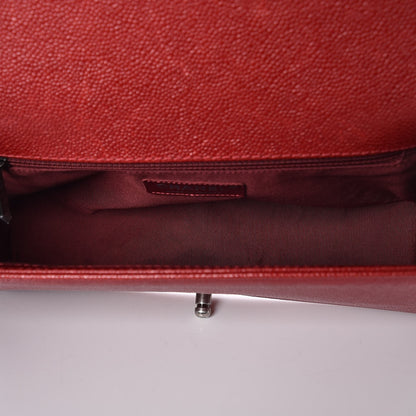 Chanel Caviar Quilted New Medium Boy Flap Dark Red 5 of 7