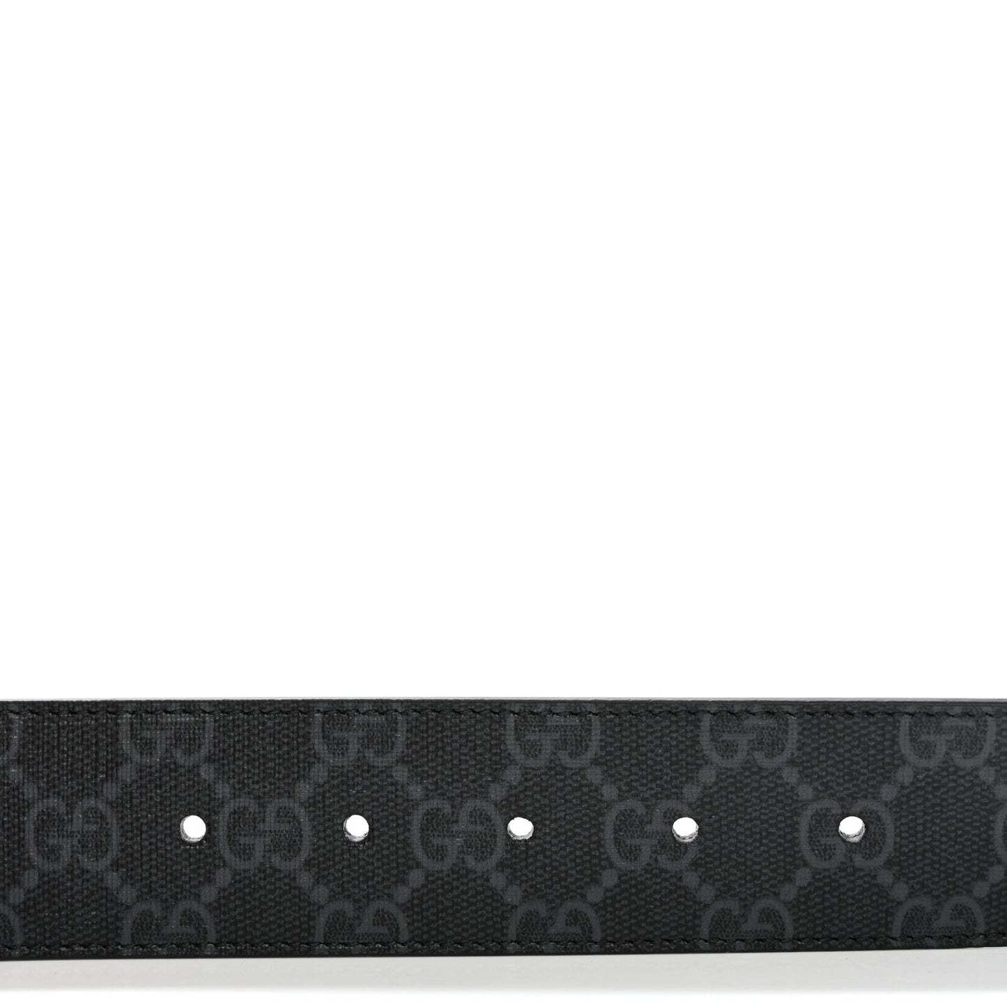 GG Supreme Monogram Selleria Calfskin Interlocking G 40mm Belt 95 38 Black Grey