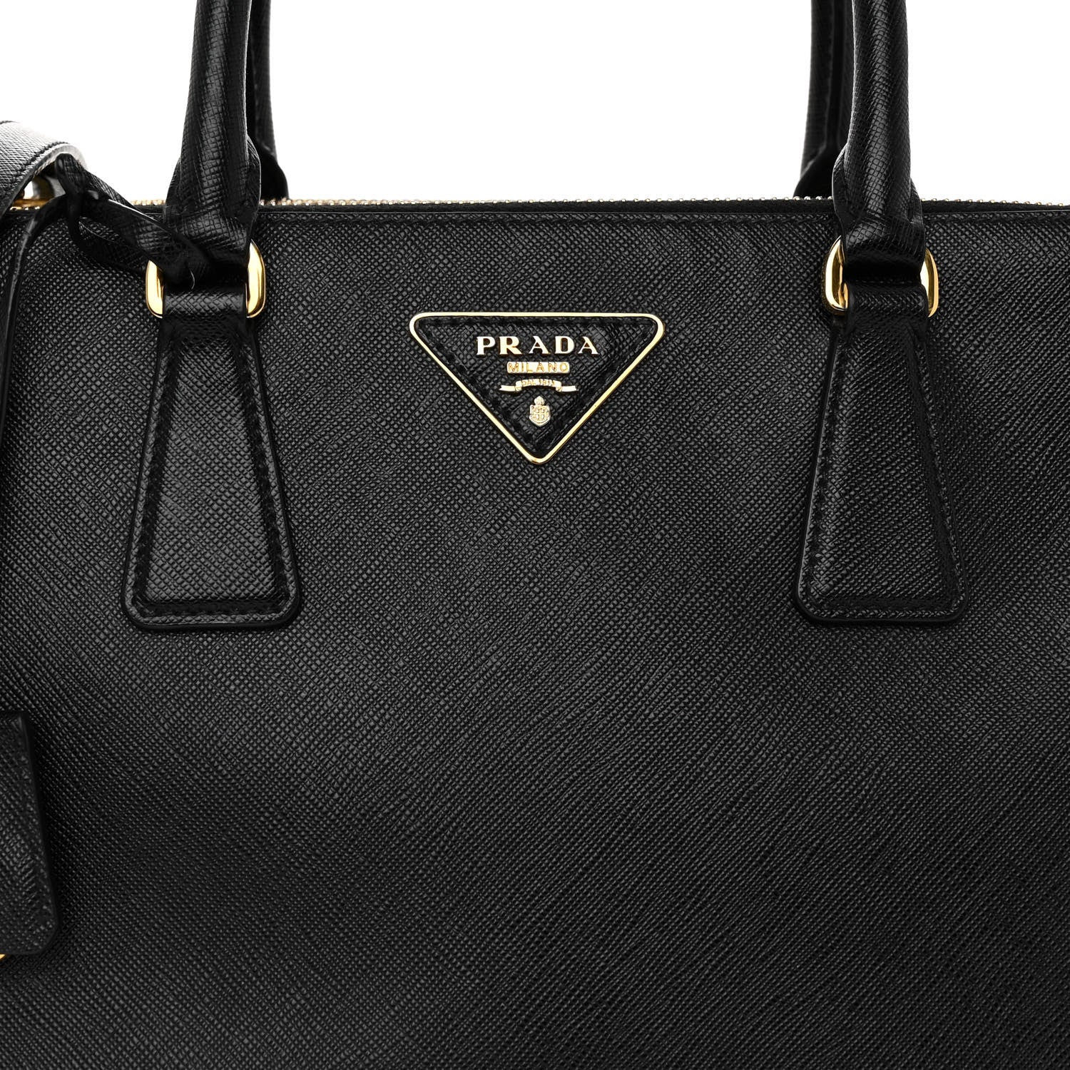 Prada Saffiano Small Galleria Double Zip Tote Black 7 of 9