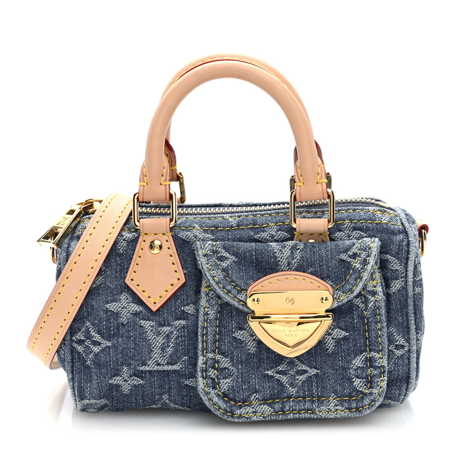 Monogram Denim Nano Speedy Blue