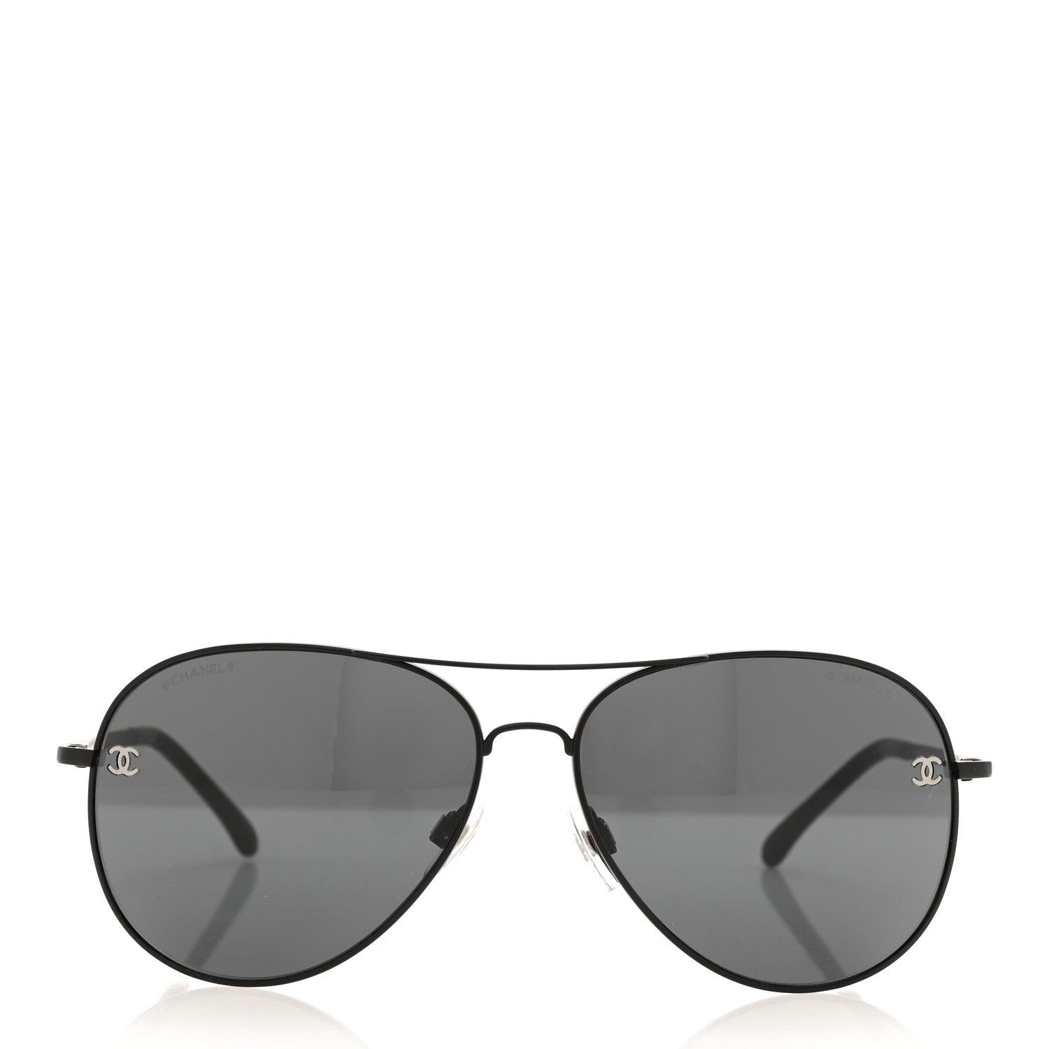 Chanel Aviator CC Sunglasses 4189-T-Q Black 2 of 7