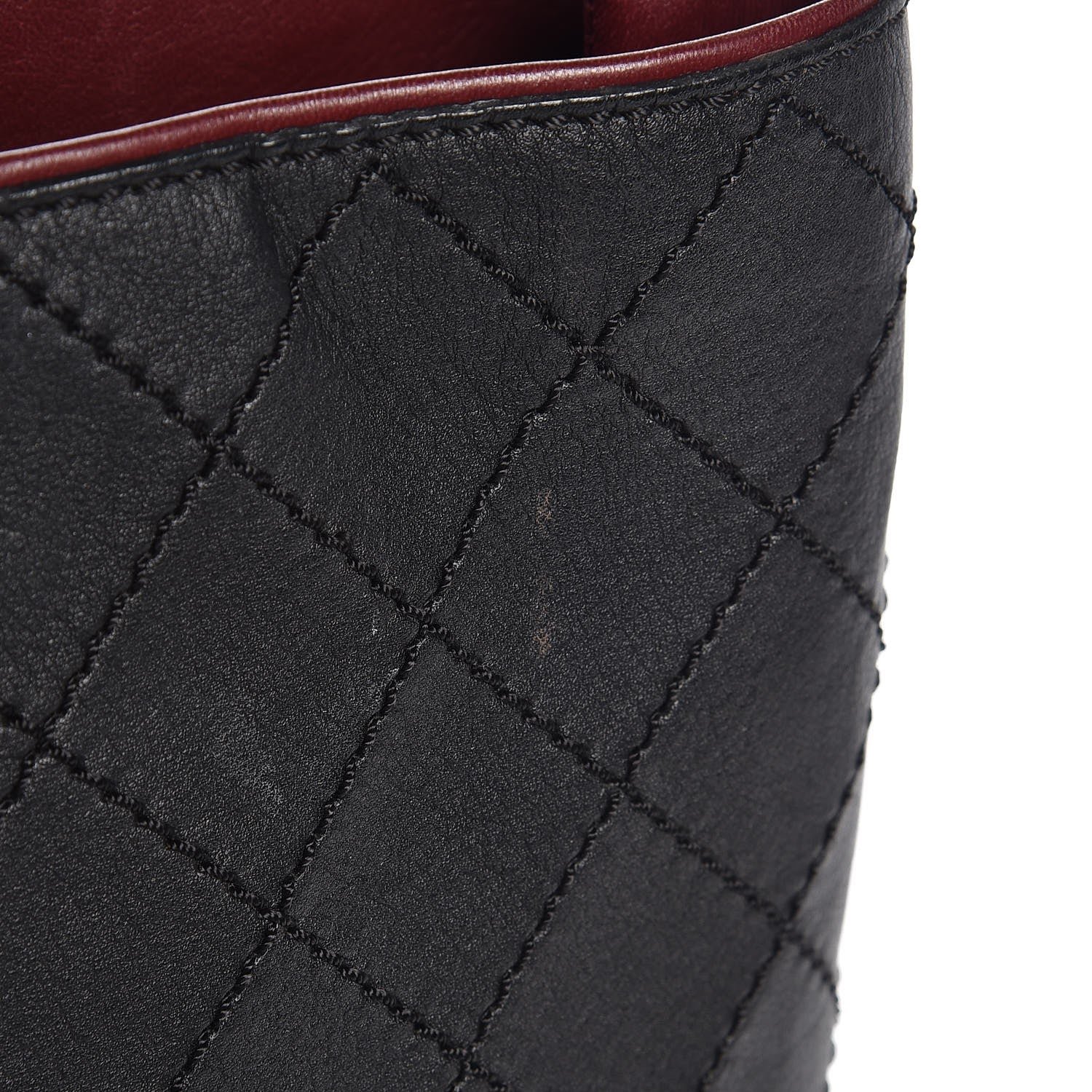 Chanel Calfskin Stitched Large Shopping Tote Black 8 of 9