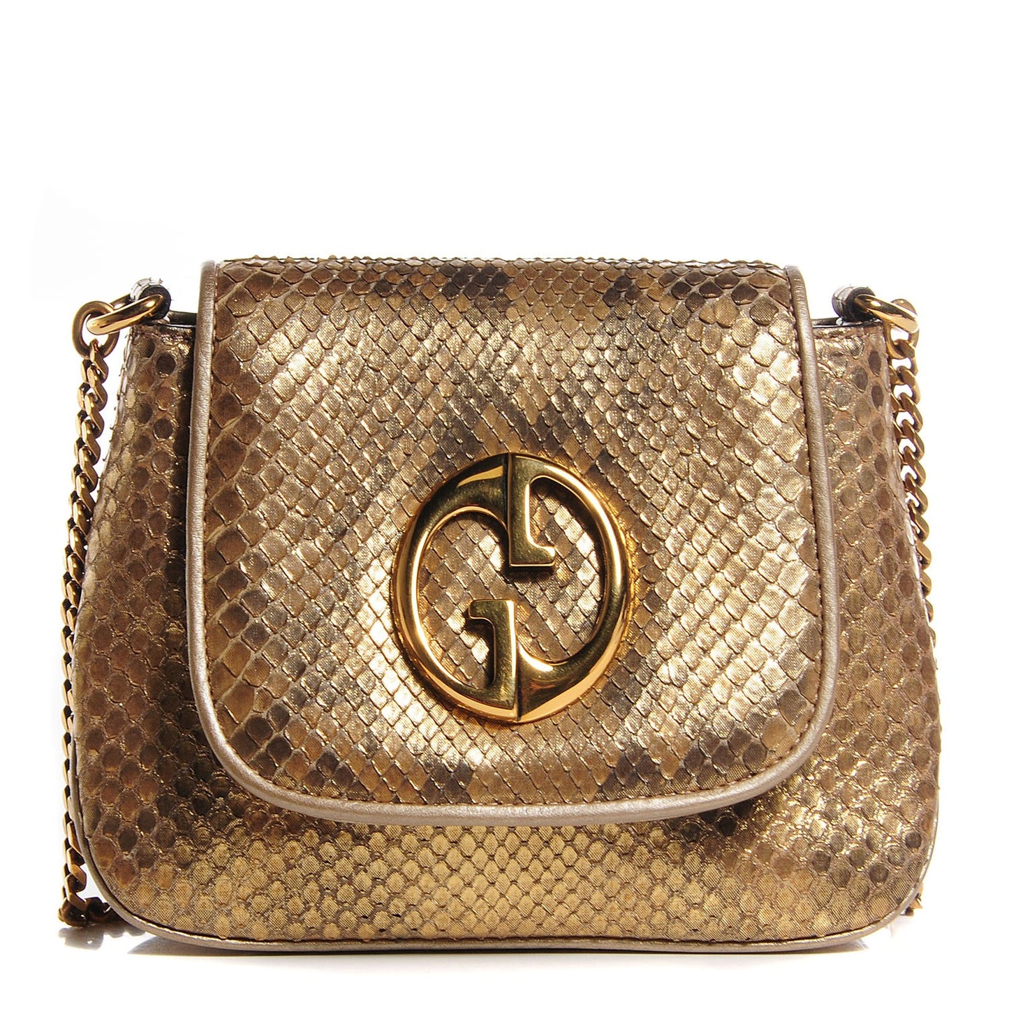 Python Small 1973 Chain Shoulder Bag Gold