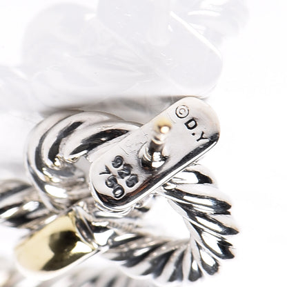 David Yurman Sterling Silver 18K Yellow Gold Cable Classics Doorknocker Earrings 4 of 6