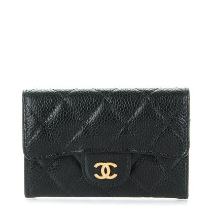 Chanel Caviar Quilted Flap Card Holder Black 1 of 8