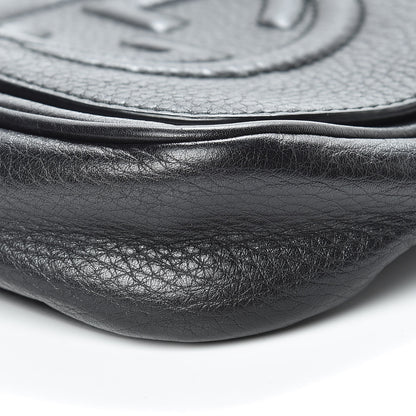 Gucci Pebbled Calfskin Small Soho Flap Crossbody Black 10 of 10