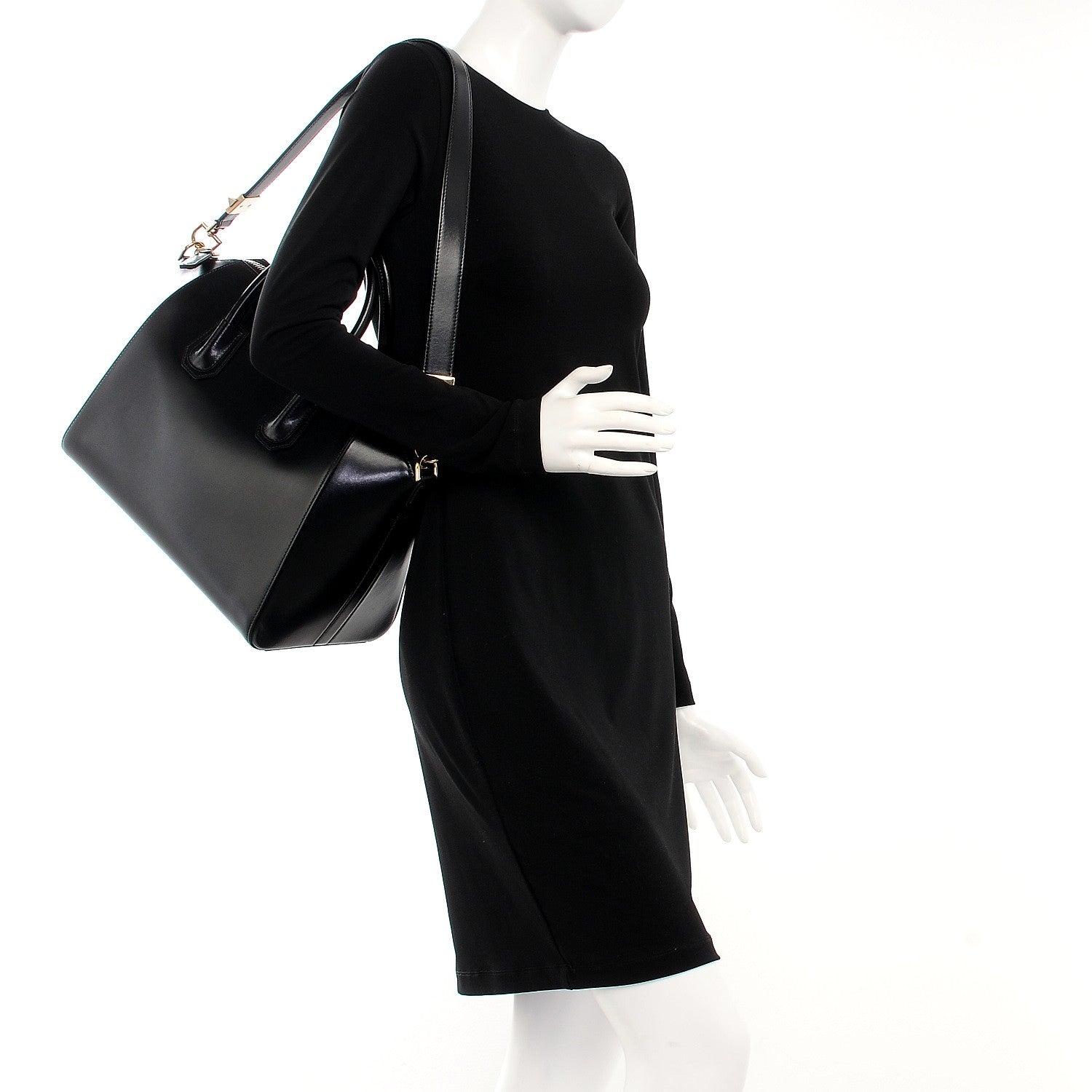 Givenchy Shiny Lord Calfskin Medium Antigona Black 3 of 11