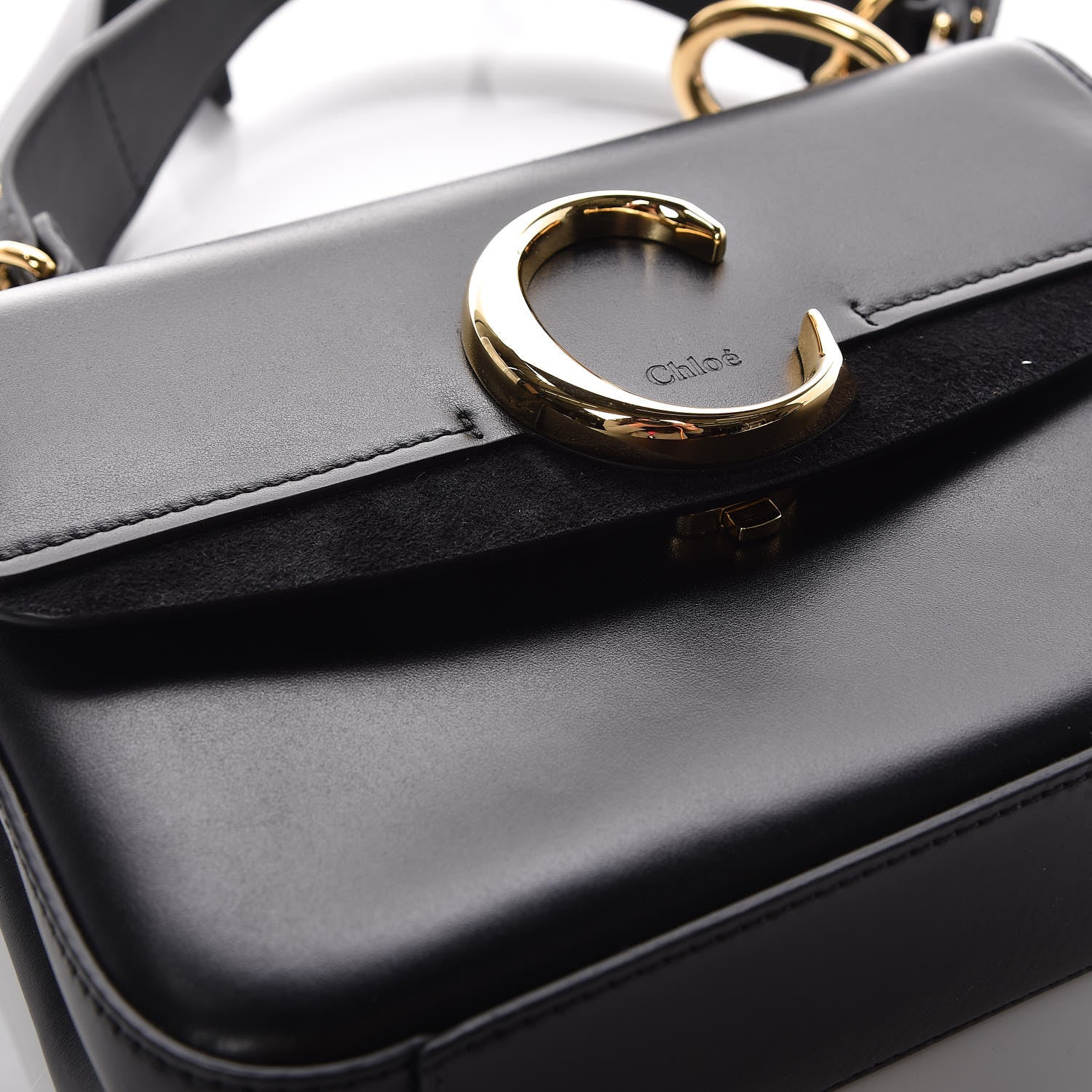 Chloe Calfskin Small C Double Carry Black 10 of 12