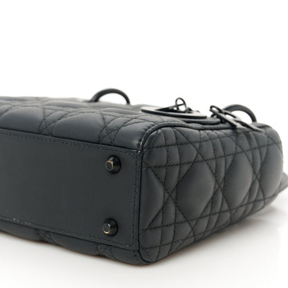 Christian Dior Ultra Matte Calfskin Cannage Mini Lady Dior Black 10 of 11