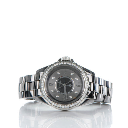 Chanel Titanium Ceramic Diamond Bezel 33mm J12 Quartz Watch 7 of 8
