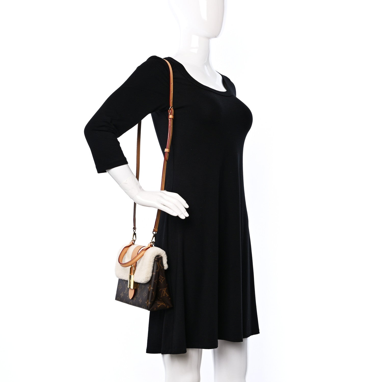 Louis Vuitton Monogram Shearling Cozygram Locky BB 2 of 8