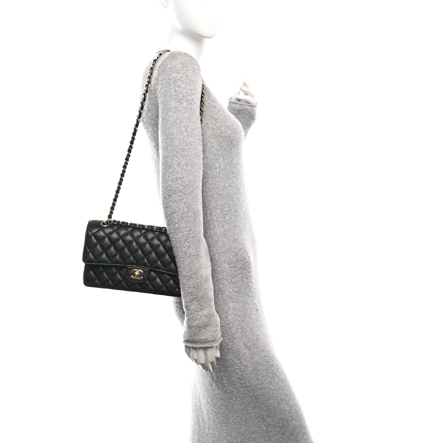 Chanel Caviar Quilted Medium Double Flap Black 3 of 11