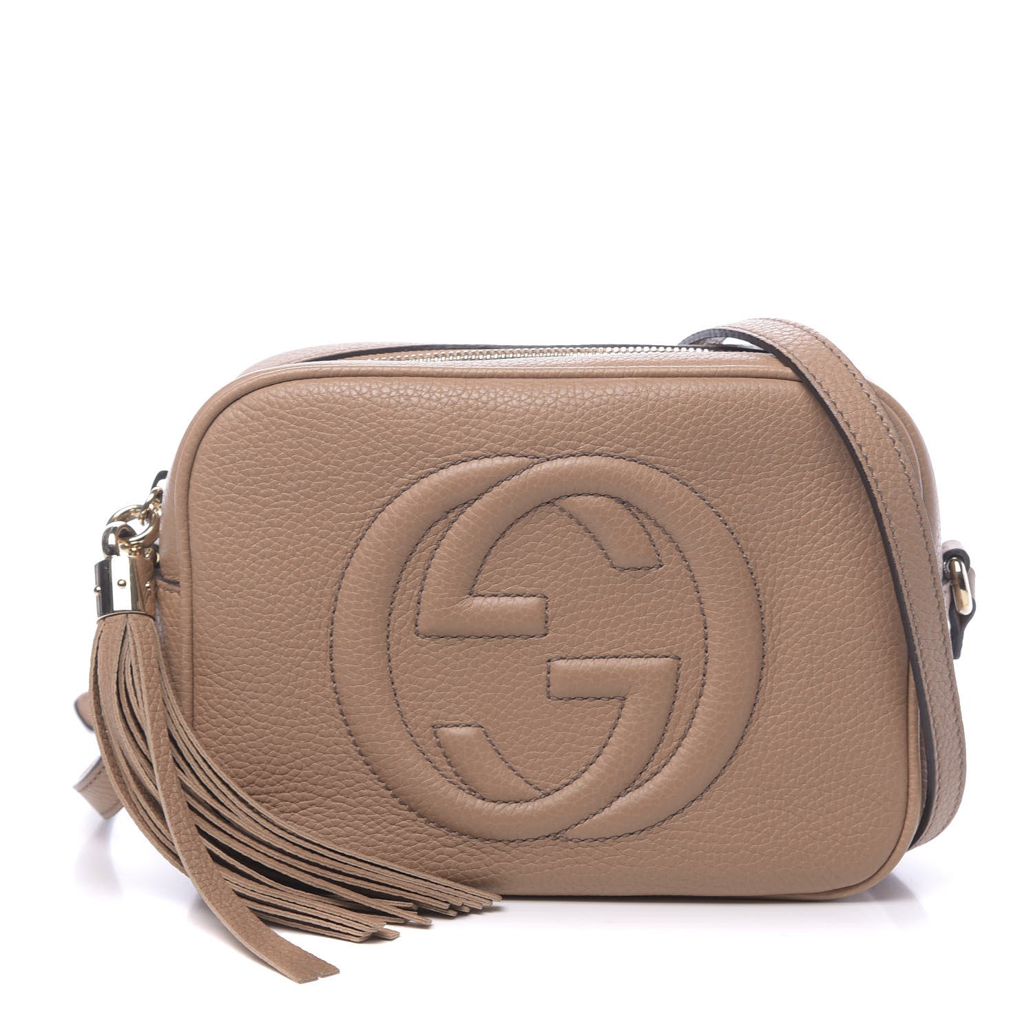 Gucci Pebbled Calfskin Small Soho Disco Bag Camelia 1 of 11