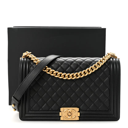 Chanel Calfskin Quilted New Medium Boy Flap Black 14 of 14
