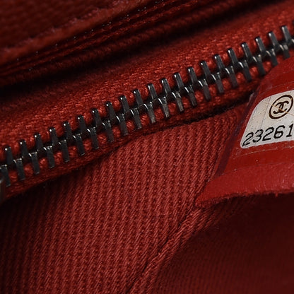Chanel Caviar Quilted Medium Coco Handle Flap Dark Red 7 of 8