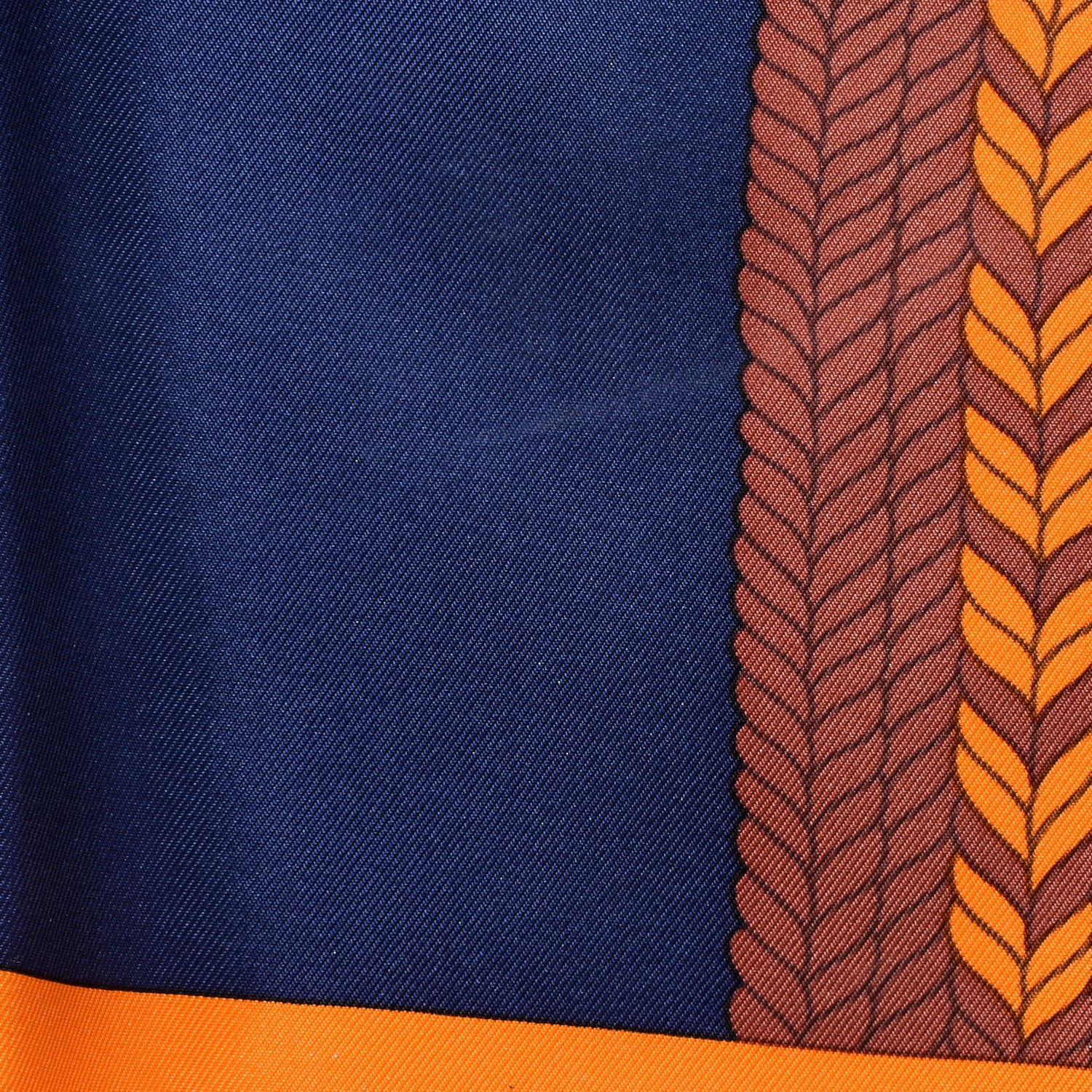 Hermes Silk Selle De Dignitaire Scarf 90 Marine Orange Marr 2 of 5