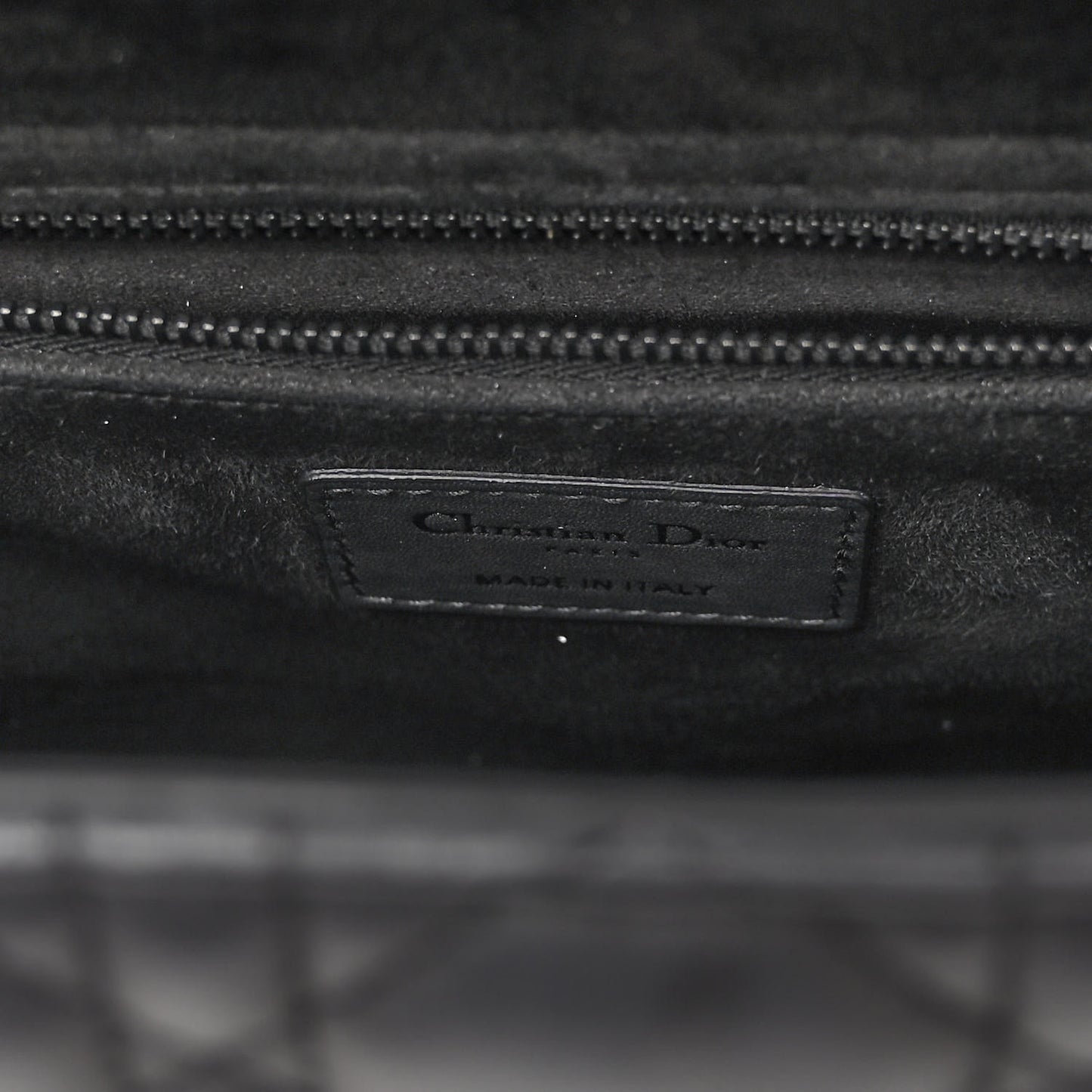 Ultra Matte Calfskin Cannage Medium Lady Dior Black