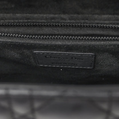 Christian Dior Ultra Matte Calfskin Cannage Medium Lady Dior Black 6 of 12