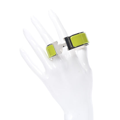 Hermes Enamel Wide Clic Clac H Bracelet GM Vert Anis 2 of 6