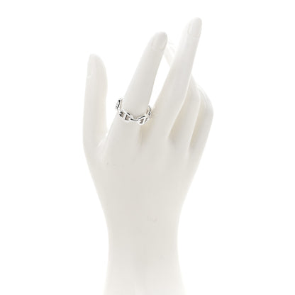 Hermes Sterling Silver PM Chaine d'Ancre Enchainee Band Ring 59 8.75 2 of 9