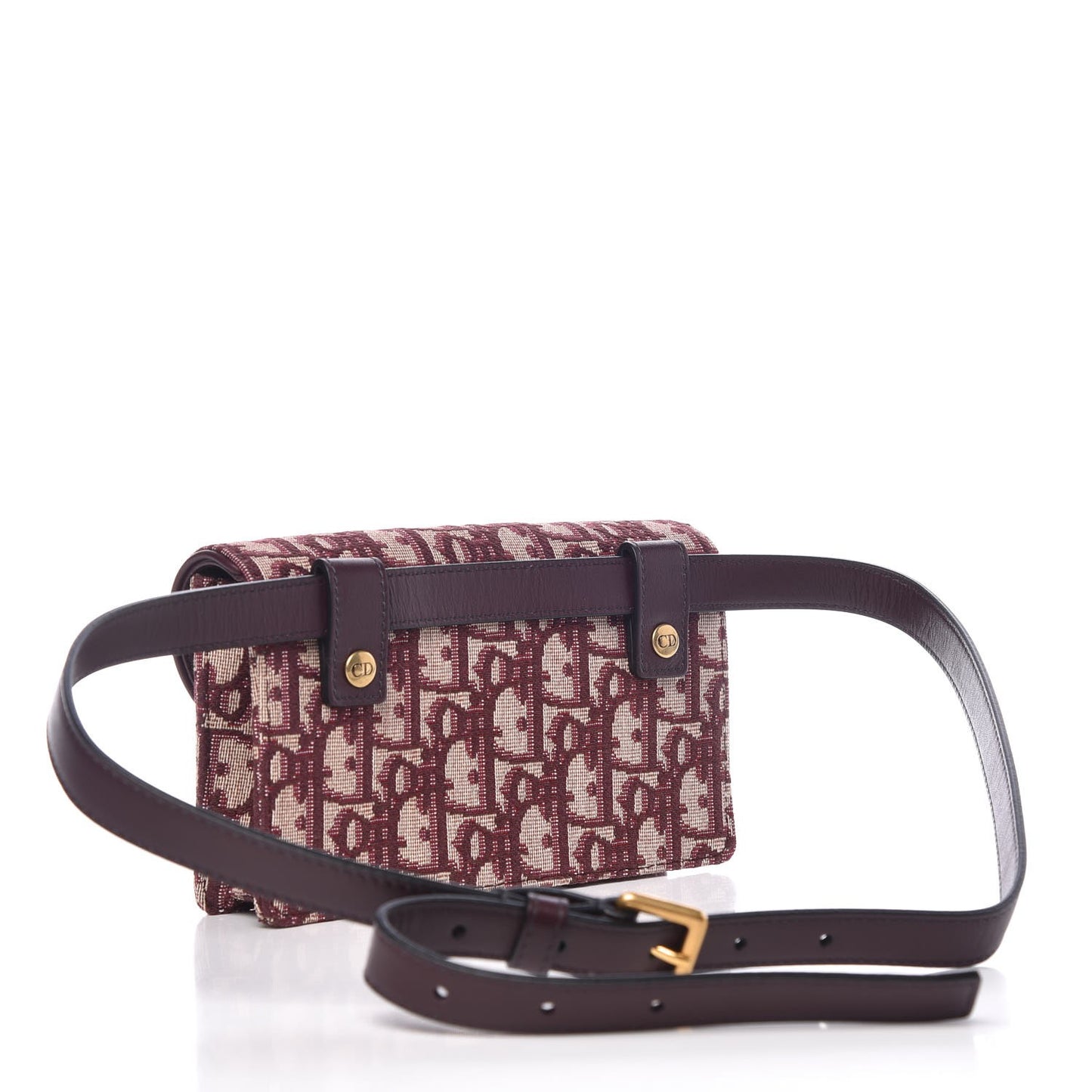 Oblique Saddle Belt Bag Bordeaux