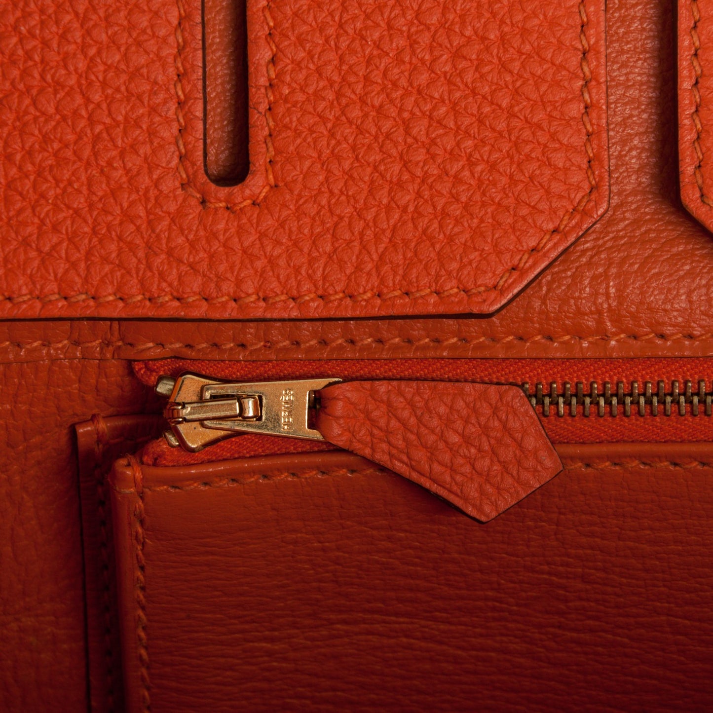 Togo Birkin 35 Orange