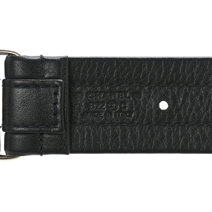 Chanel Calfskin Lambskin Zipper Chain CC Belt 65 26 Black 4 of 8