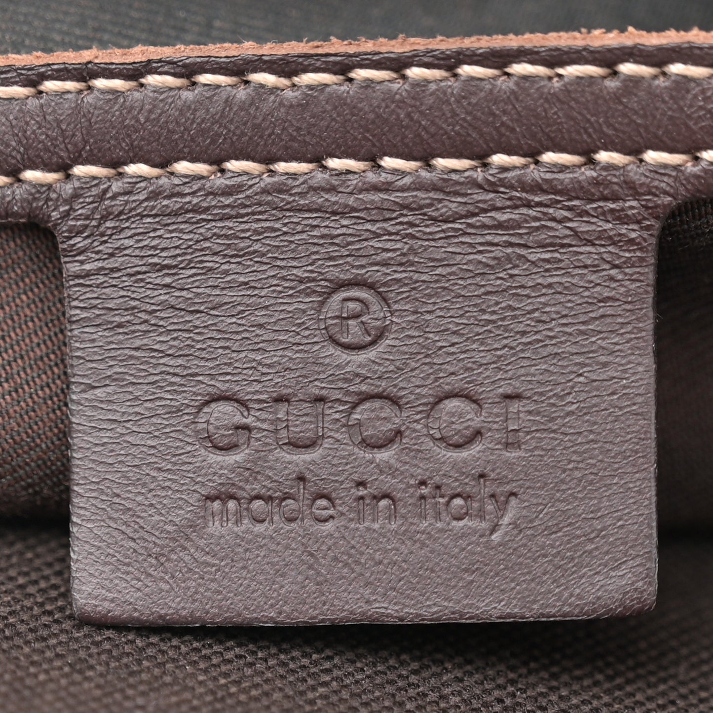 GG Supreme Monogram Medium Flat Messenger Bag Dark Brown