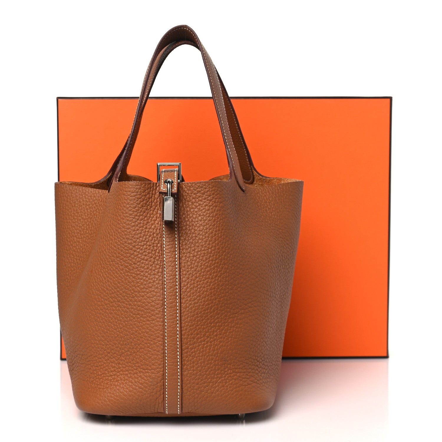 Hermes Taurillon Clemence Picotin Lock 22 MM Gold 11 of 11