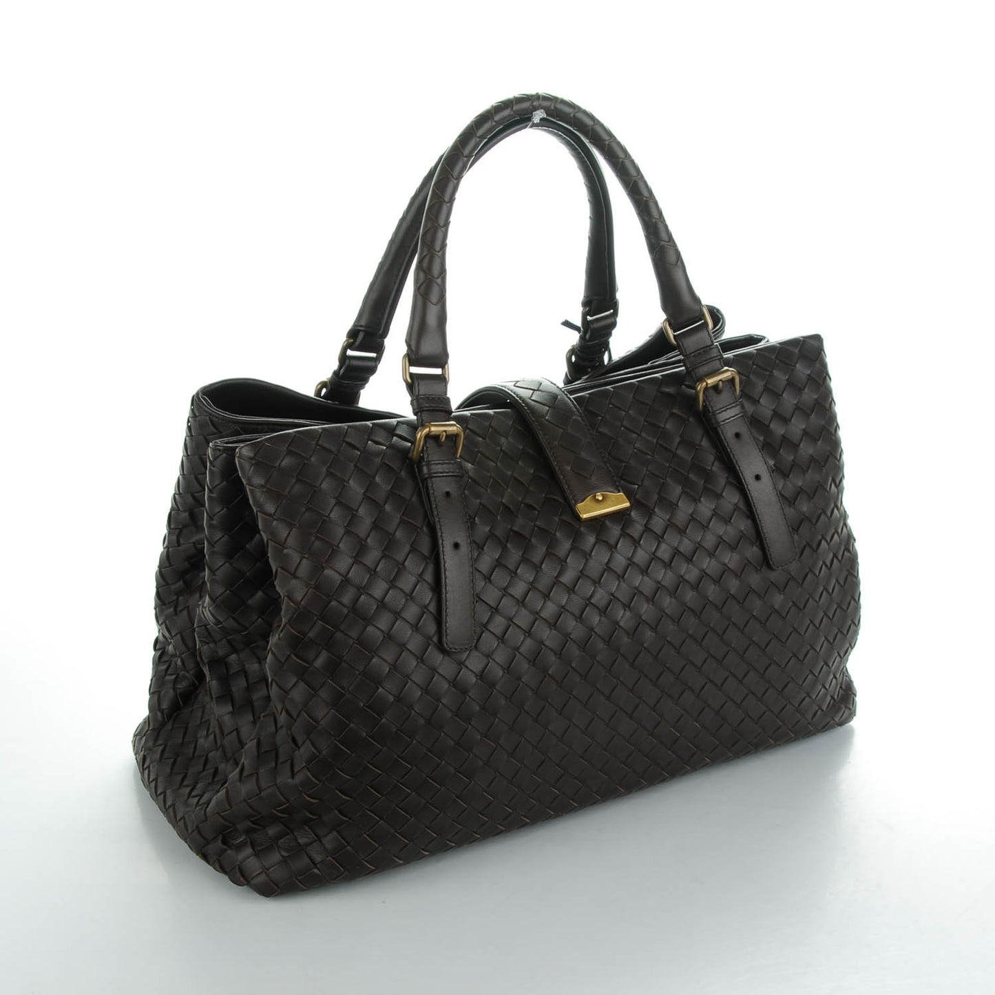 Nappa Intrecciato Medium Roma Tote Moro