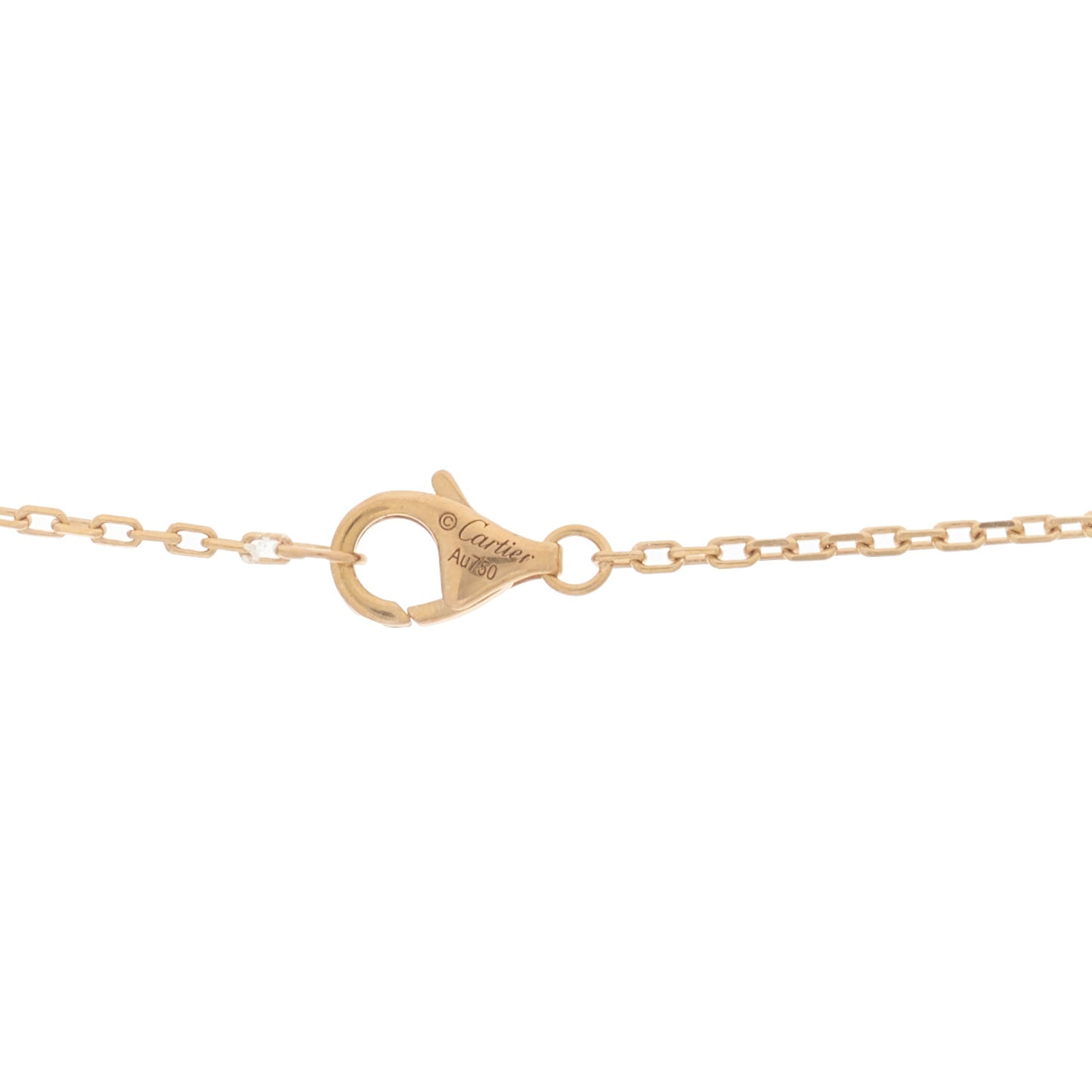 18K Pink Gold Diamond Juste Un Clou Paved Pendant Necklace