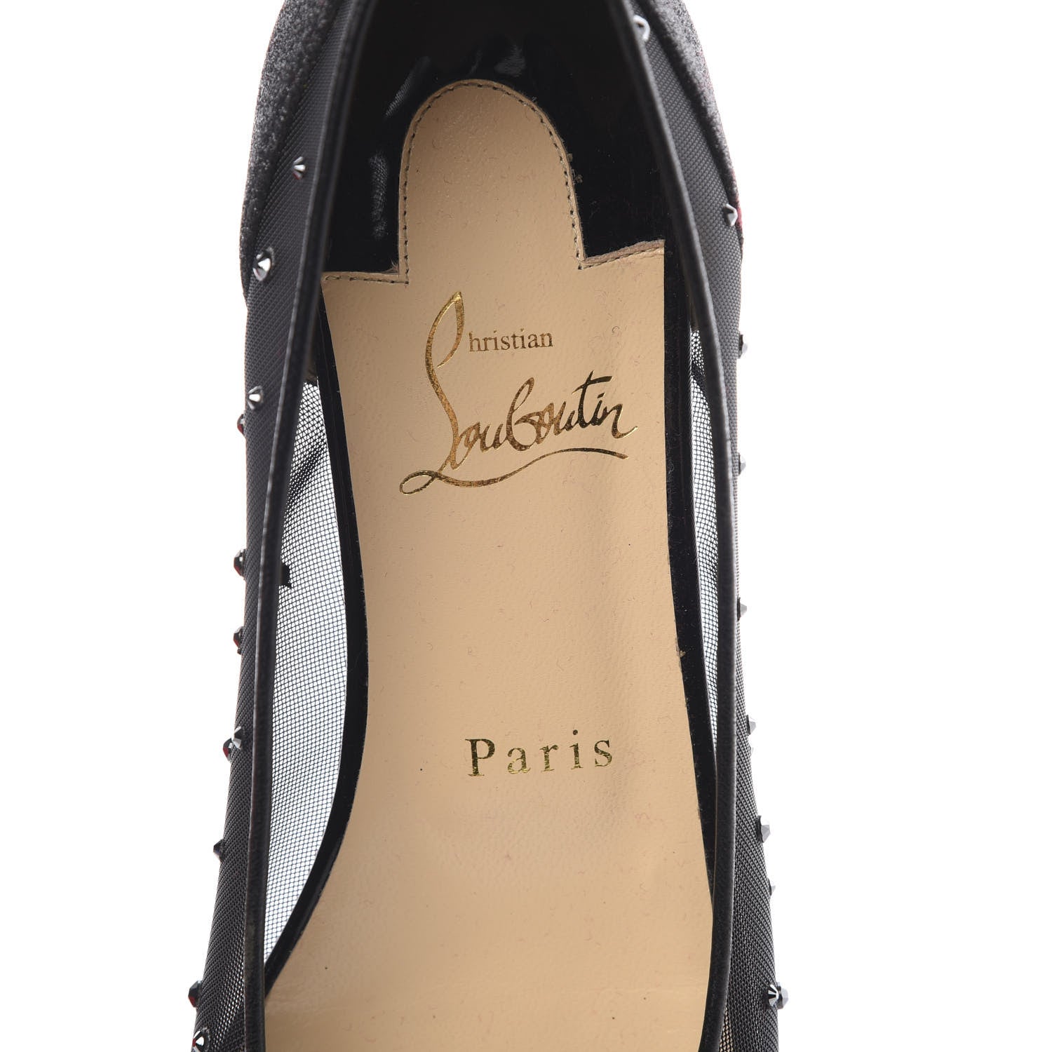Christian Louboutin Crystal Strass Follies Flats 37.5 Black 7 of 7