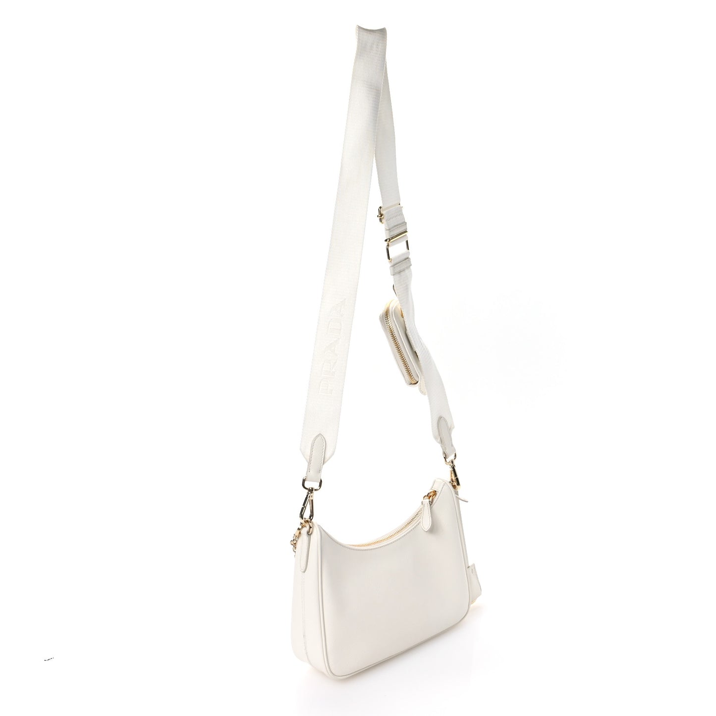 Saffiano Re-Edition 2005 Shoulder Bag White