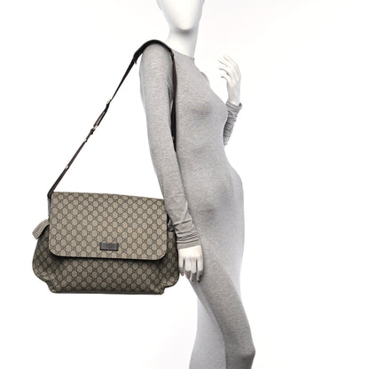 Gucci GG Plus Monogram Messenger Diaper Bag Dark Brown 2 of 20
