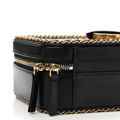 Chanel Goatskin Quilted Medium CC Filigree Vanity Case Black 8 of 9