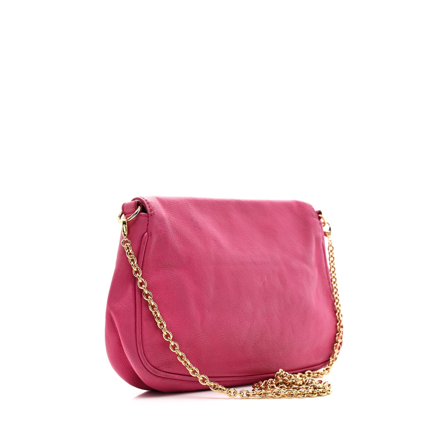 Vitello Flamingo Fendista Pouchette Crossbody Lampone