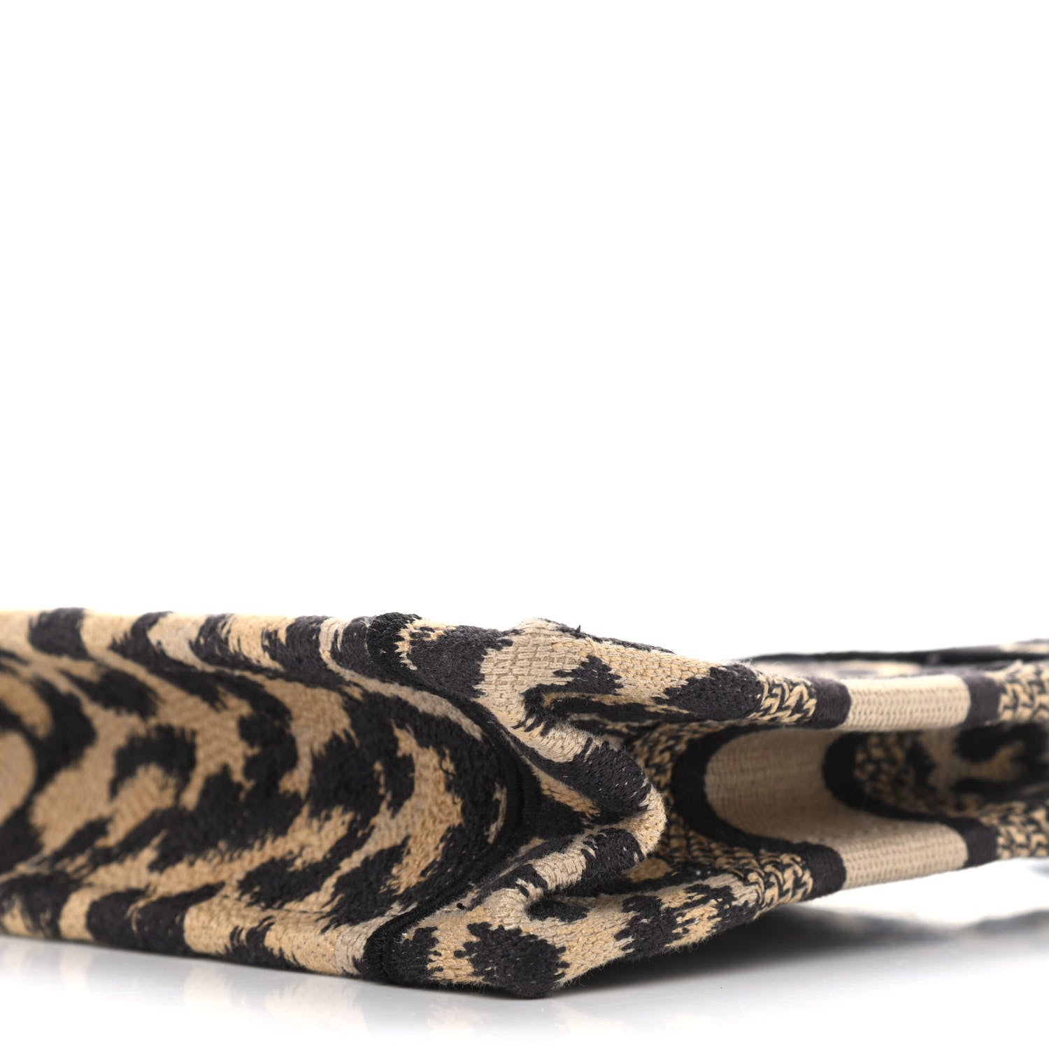 Christian Dior Canvas Mizza Embroidered Mini Leopard Book Tote Beige 9 of 9