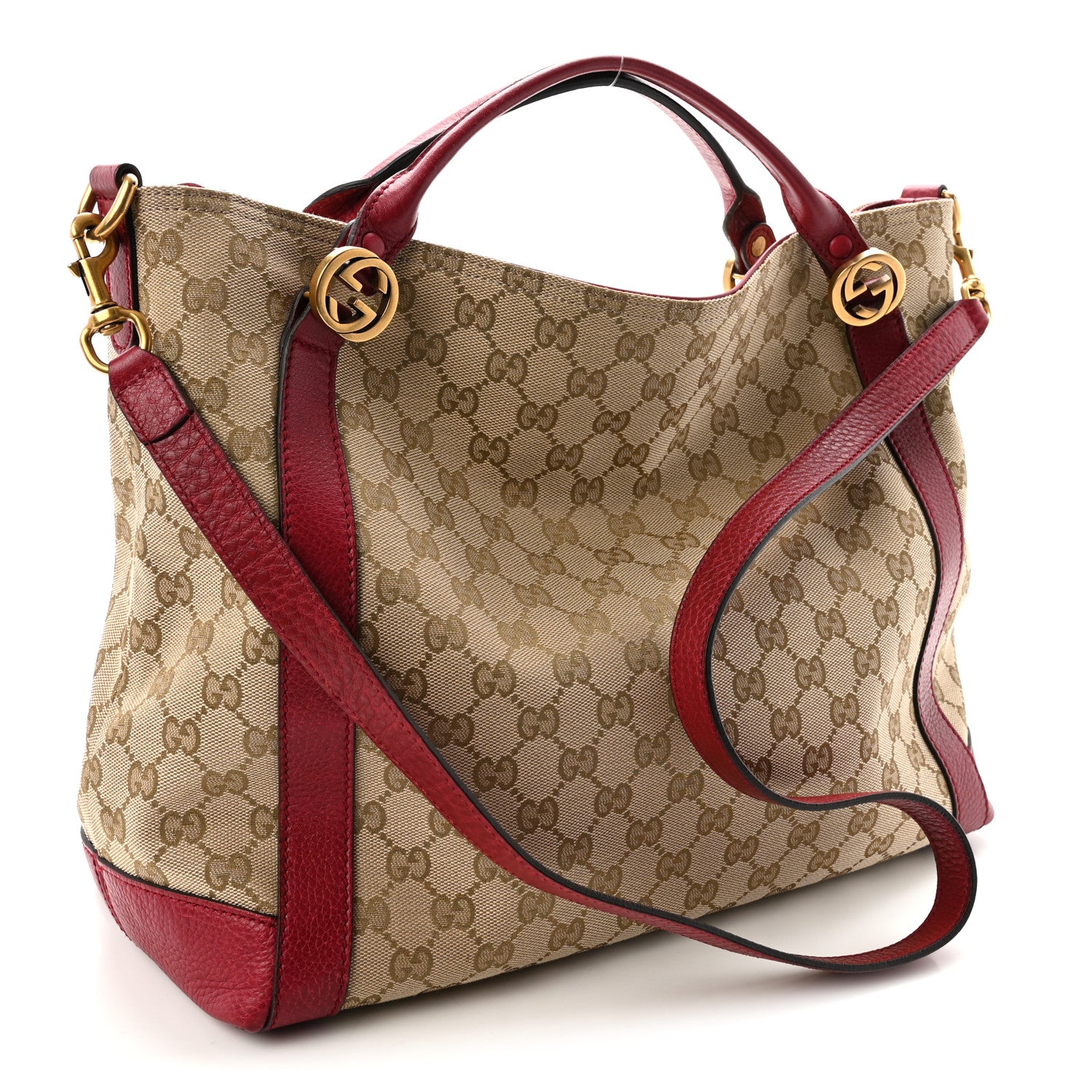 Gucci Monogram Medium Miss GG Top Handle Bag Dark Red 3 of 10