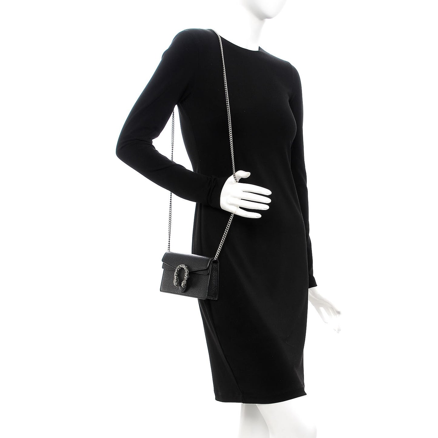 Calfskin Super Mini Dionysus Shoulder Bag Black