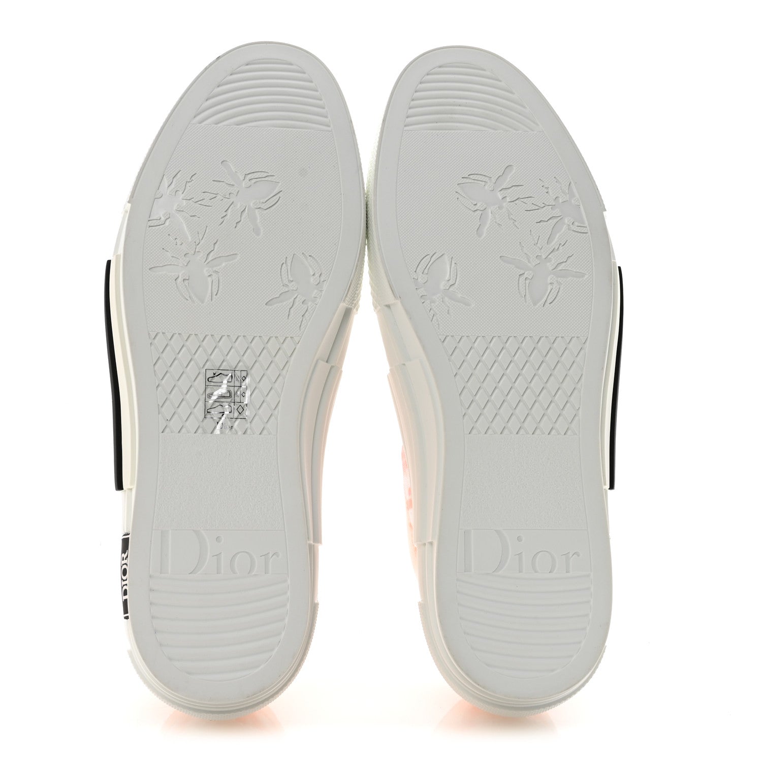 Christian Dior Technical Canvas Oblique Mens B23 Low Top Sneakers 44 White Orange 6 of 9