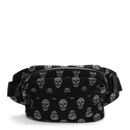 Alexander McQueen Jacquard Skull Belt Bag Black White 1 of 10