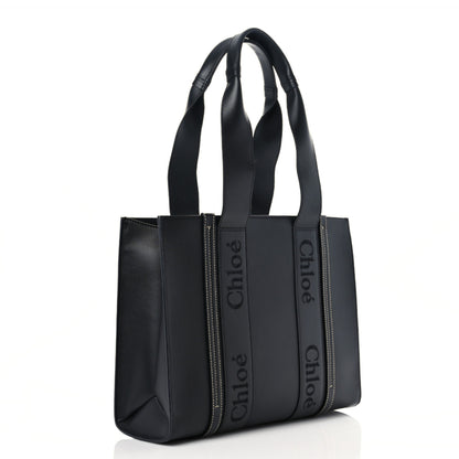 Chloe Calfskin Medium Woody Tote Black 4 of 16