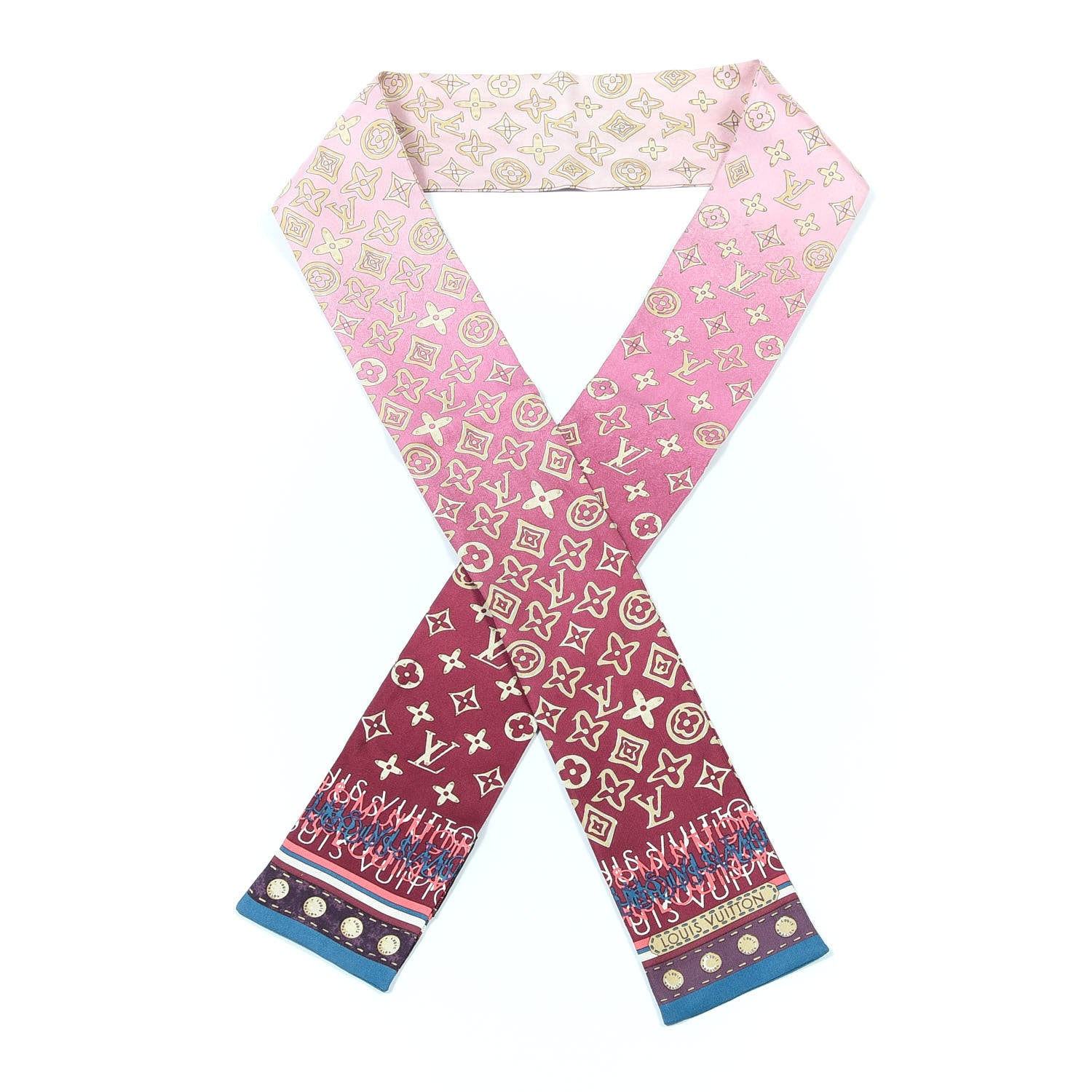 Louis Vuitton Silk Monogram Map Bandeau 1 of 4