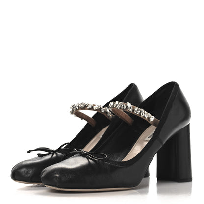 Miu Miu Nappa Ruched Pumps Black 41 Black 4 of 9
