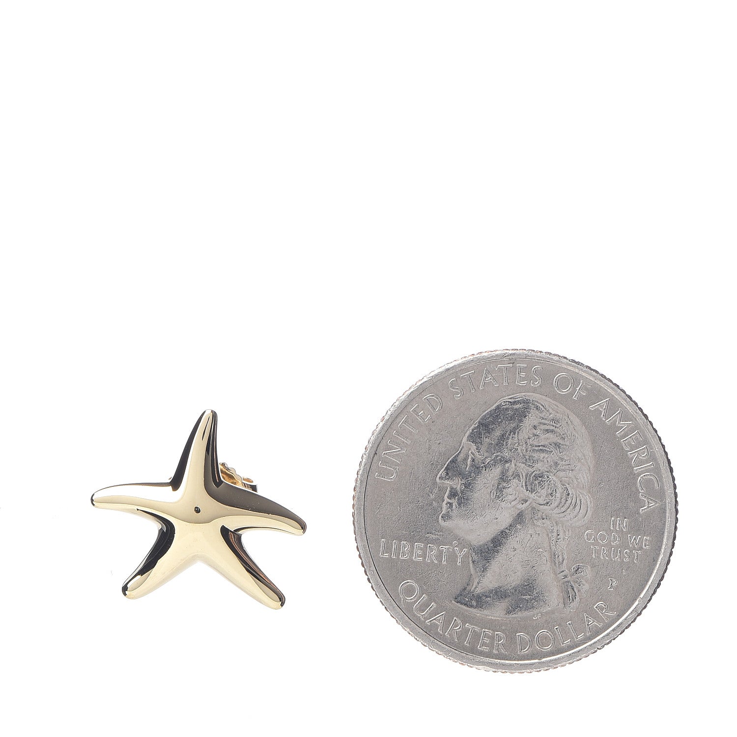 Tiffany 18K Yellow Gold 15mm Elsa Peretti Starfish Single Earring 2 of 5