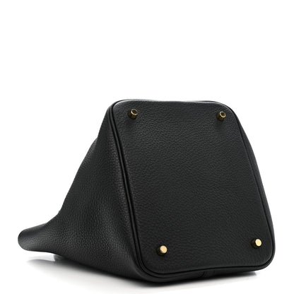 Hermes Taurillon Clemence Picotin Lock 22 MM Black 4 of 10